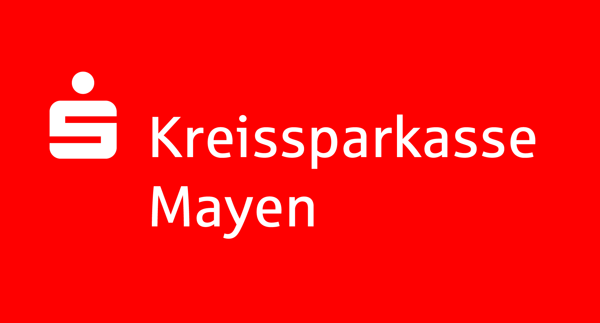 Logo KSK Mayen – weißaufrot zweizeilig